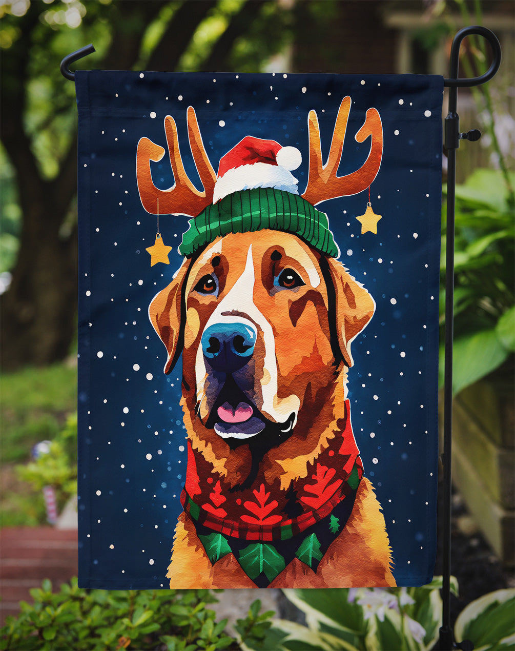 Chesapeake Bay Retriever Christmas Garden Flag