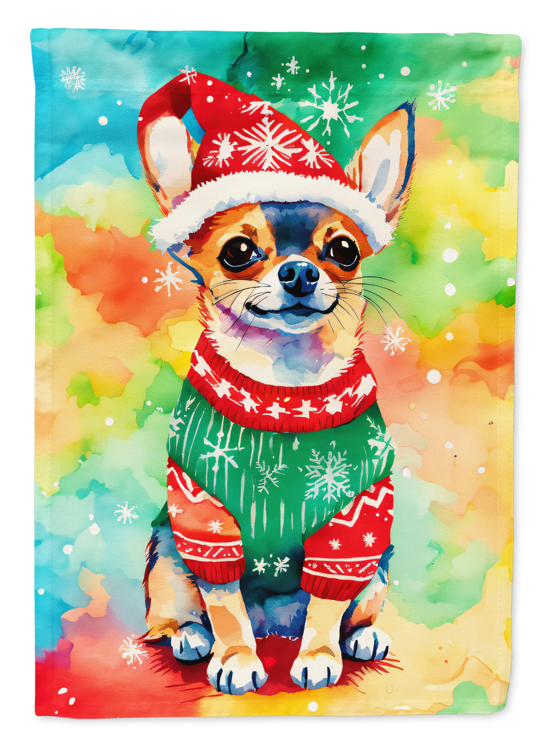 Buy this Chihuahua Christmas House Flag