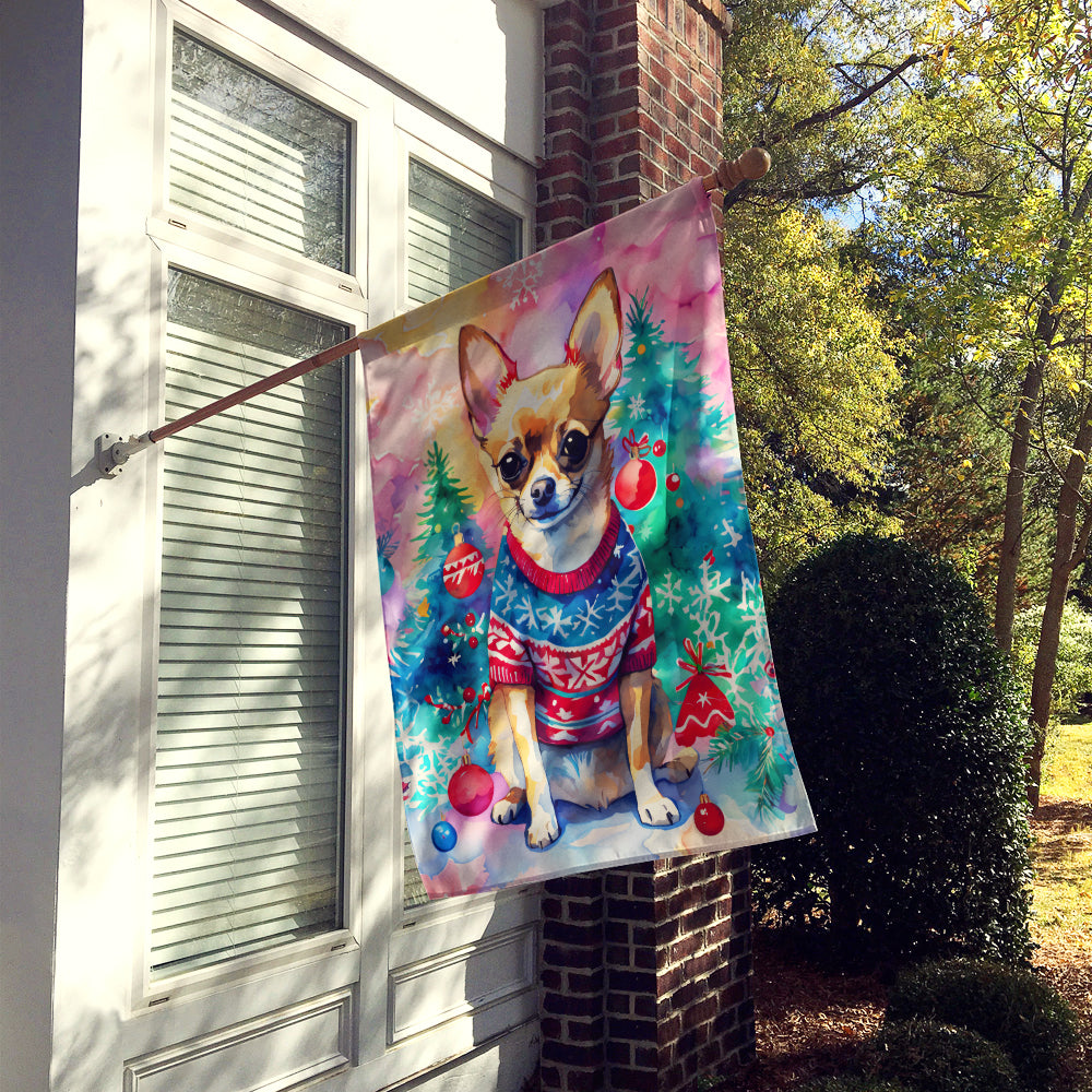 Buy this Chihuahua Christmas House Flag