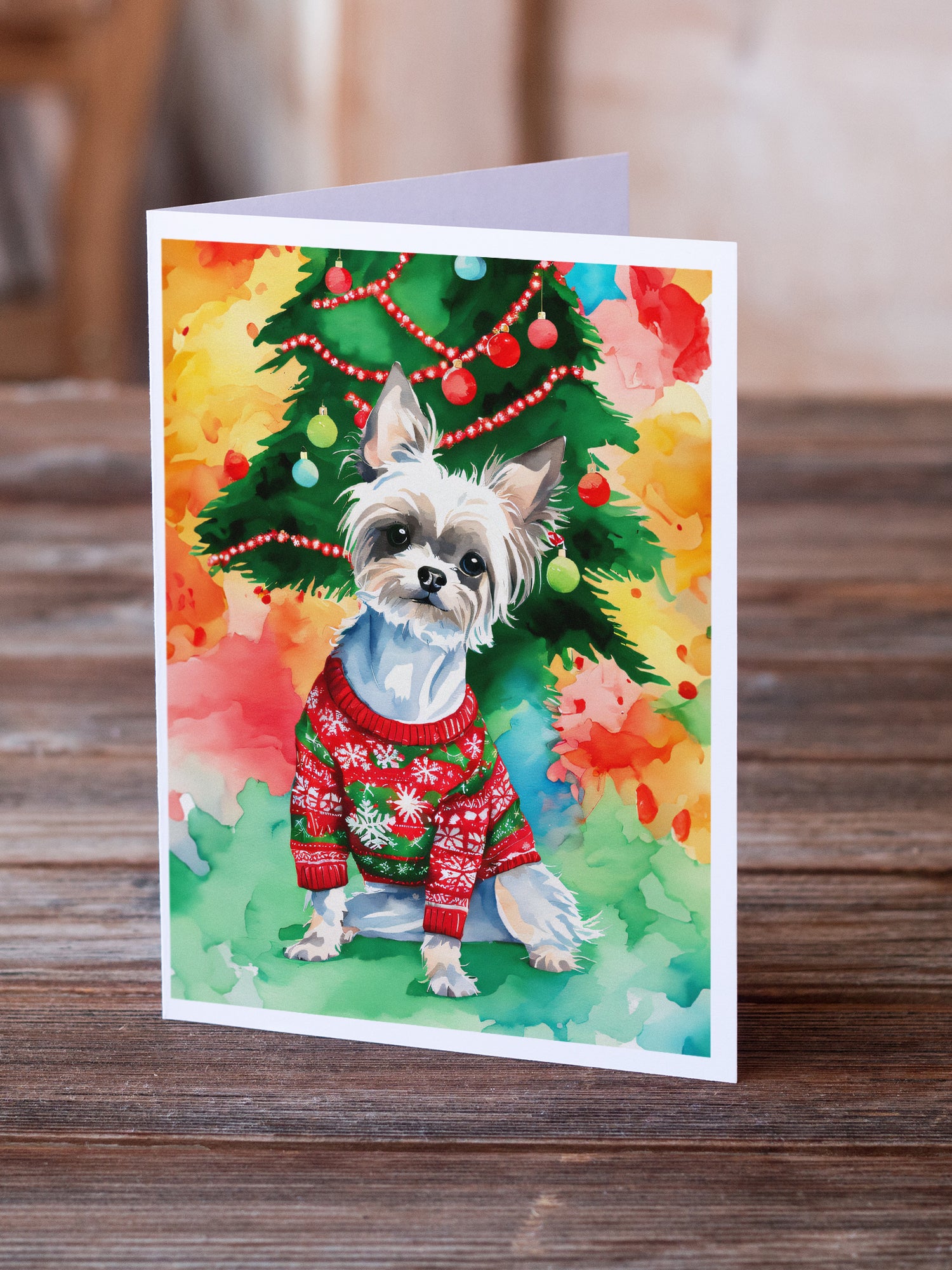 Buy this Chinese Crested Christmas Greeting Cards Pack of 8