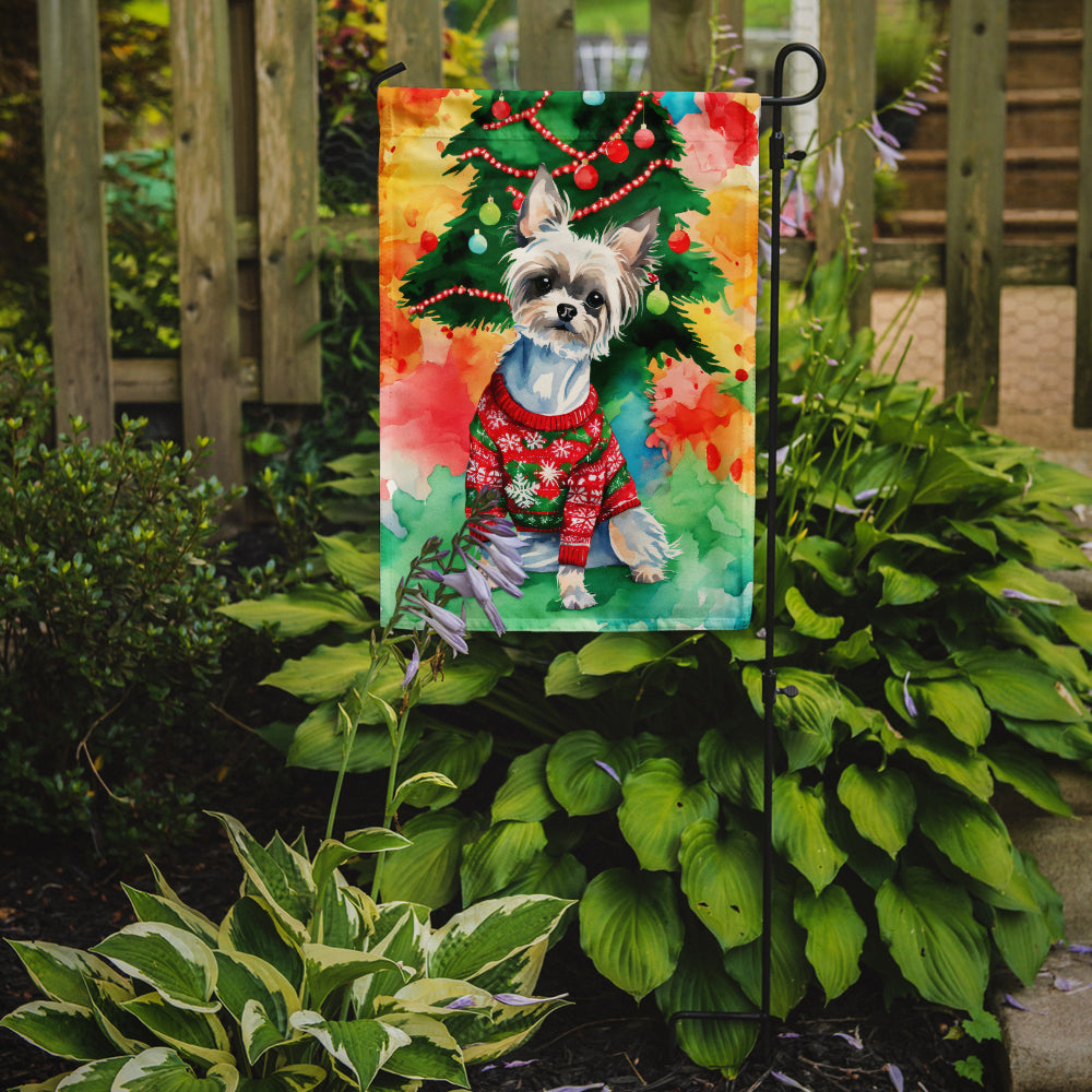 Buy this Chinese Crested Christmas Garden Flag