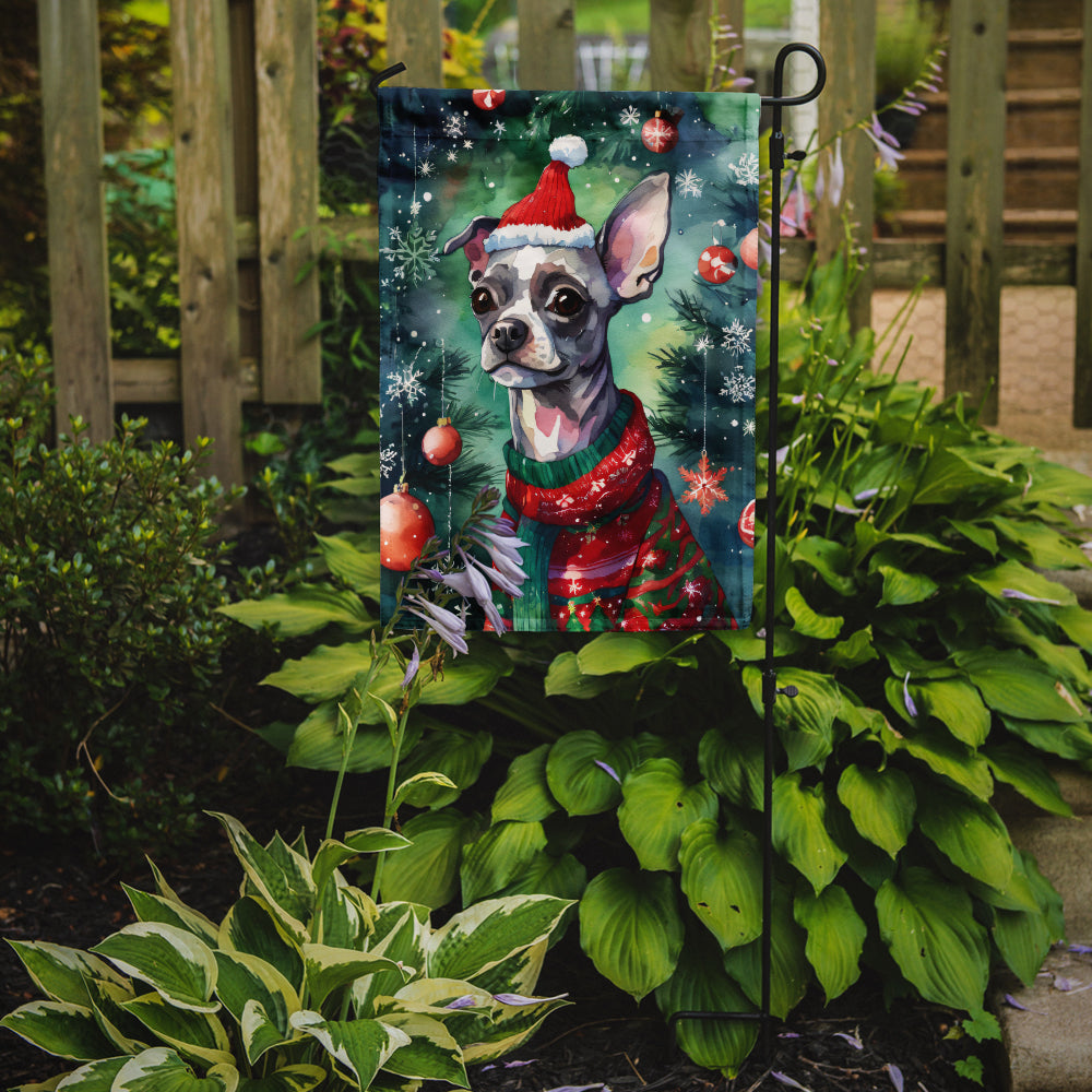Chinese Crested Christmas Garden Flag
