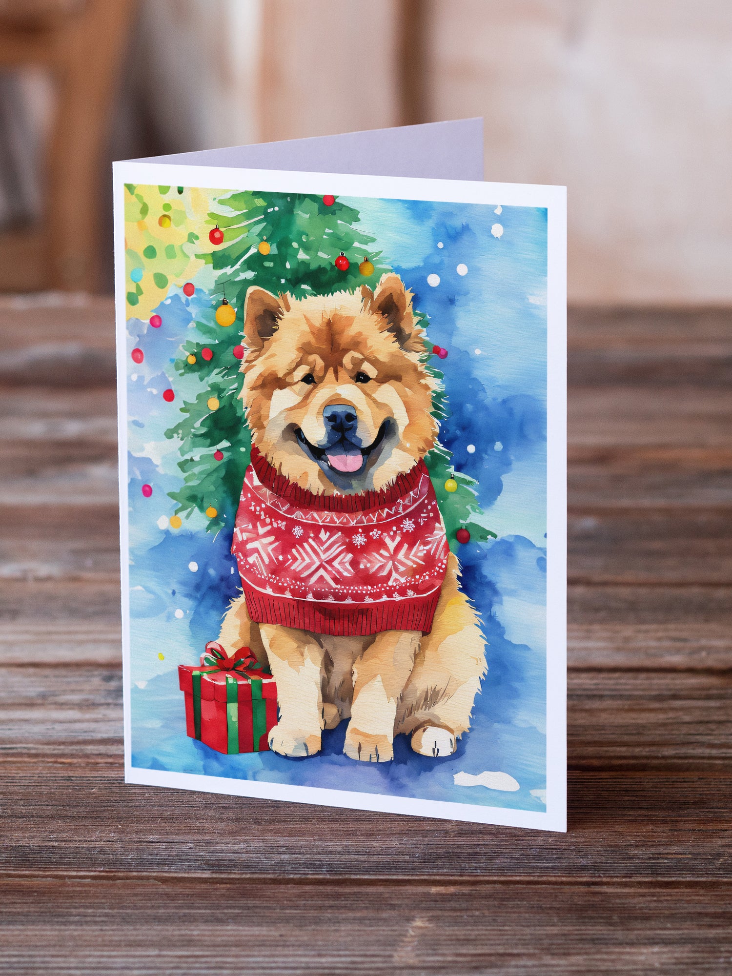 Buy this Chow Chow Christmas Greeting Cards Pack of 8