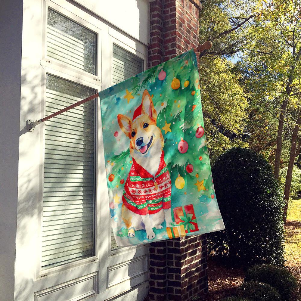 Buy this Corgi Christmas House Flag