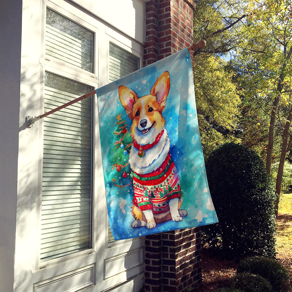 Buy this Corgi Christmas House Flag