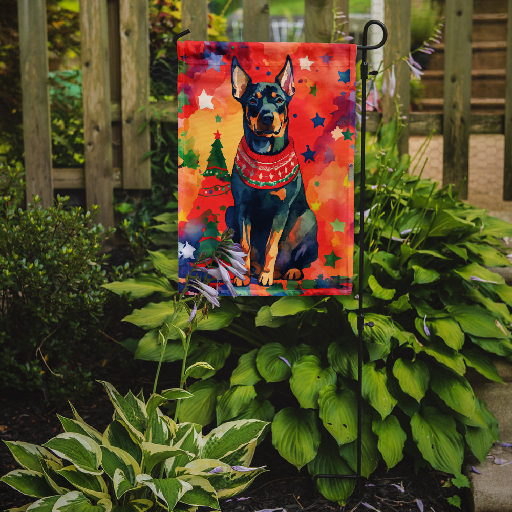 Buy this Doberman Pinscher Christmas Garden Flag