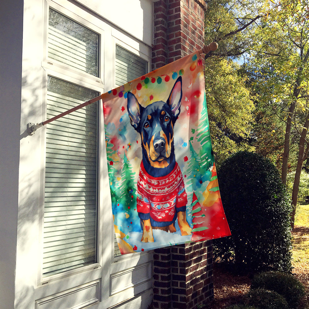 Buy this Doberman Pinscher Christmas House Flag