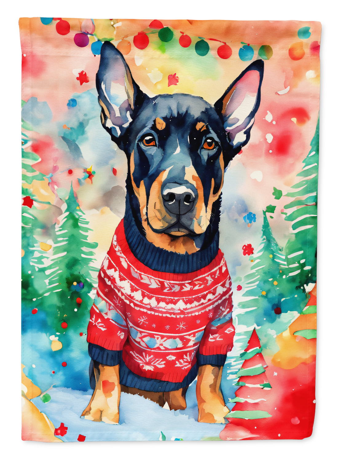 Buy this Doberman Pinscher Christmas Garden Flag