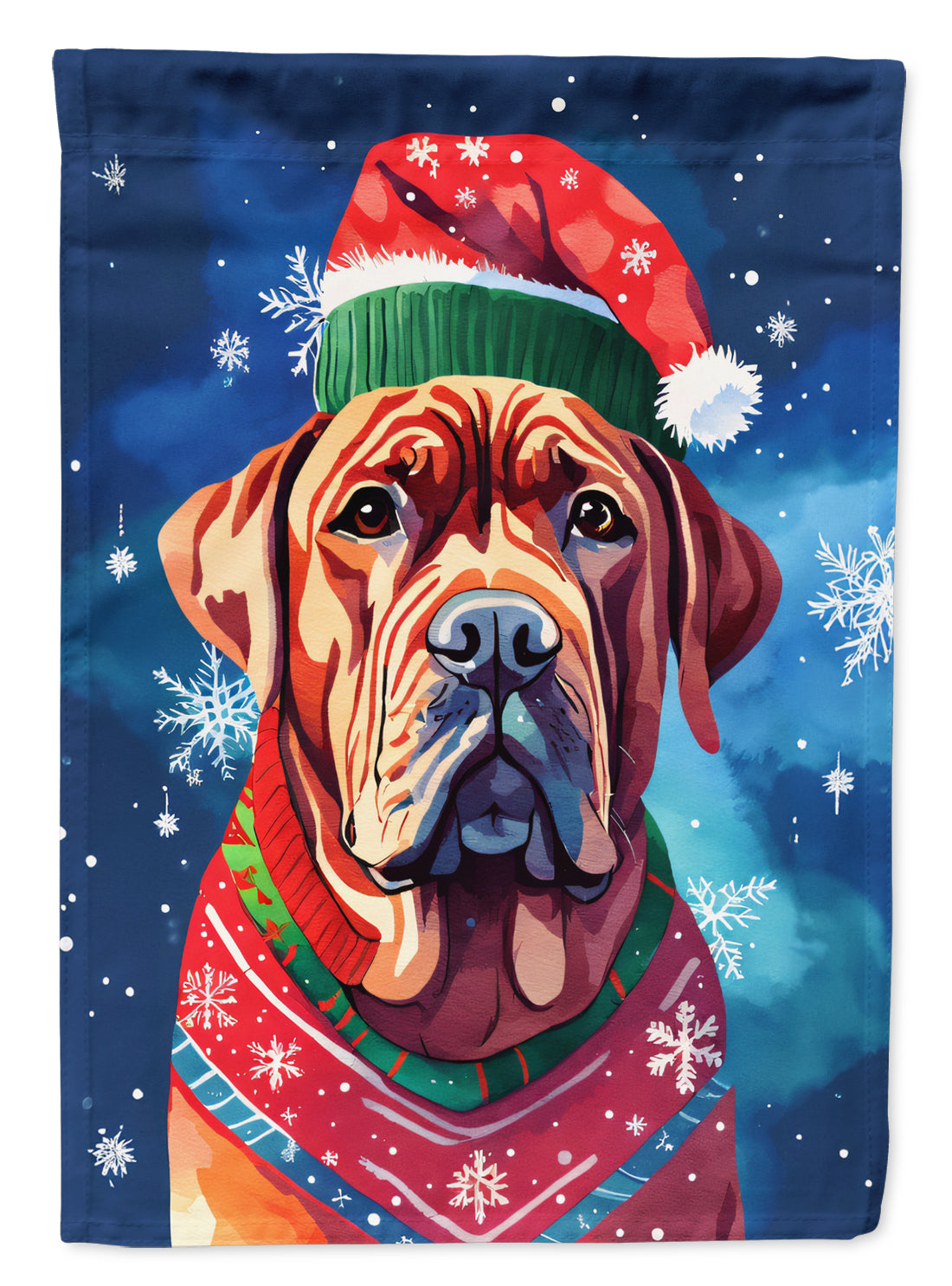 Buy this Dogue de Bordeaux Christmas Garden Flag