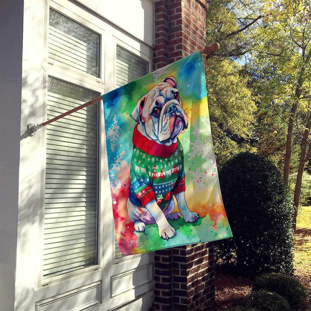 Buy this English Bulldog Christmas House Flag