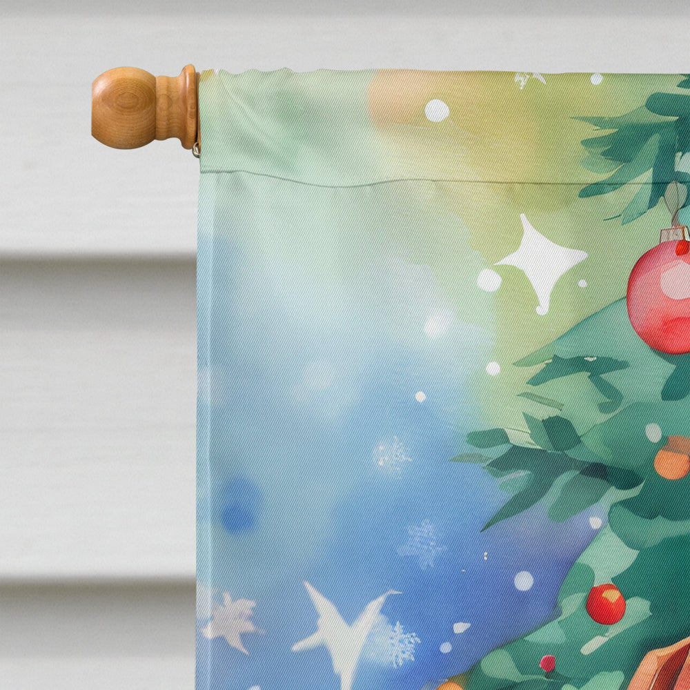 English Foxhound Christmas House Flag