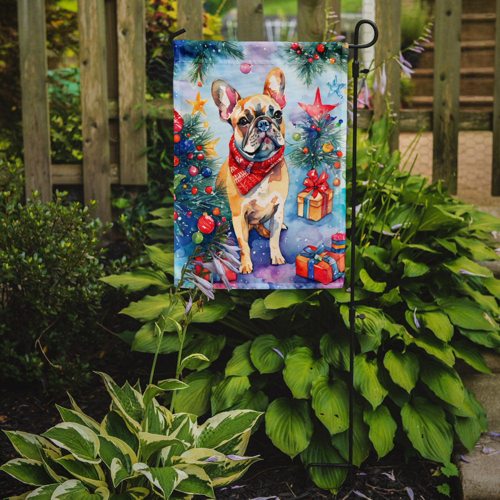 French Bulldog Christmas Garden Flag