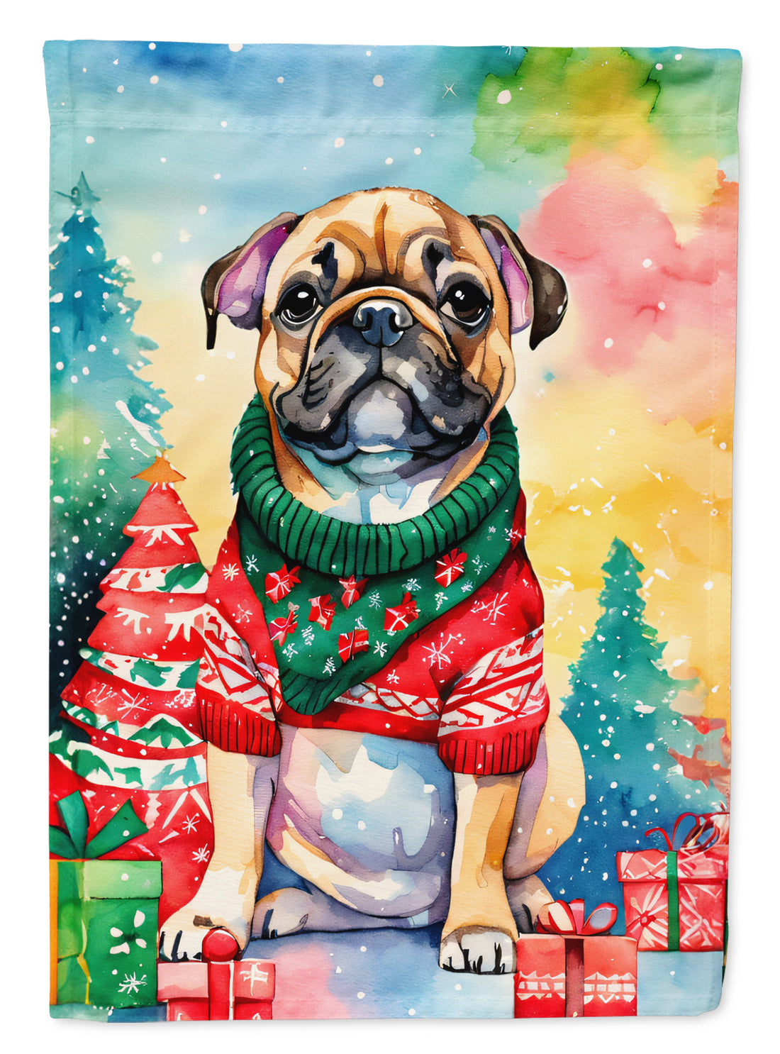 Buy this French Bulldog Christmas House Flag