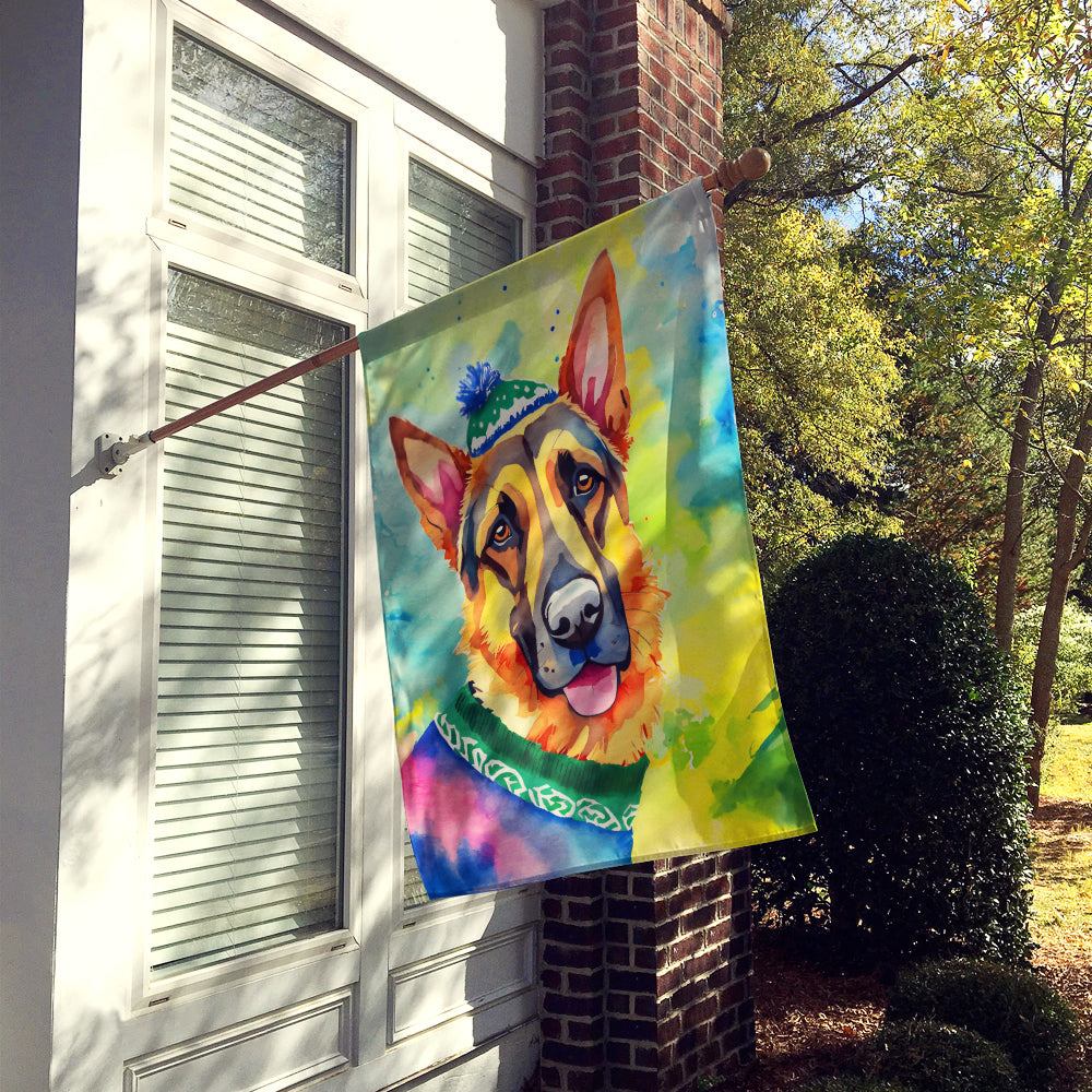 Buy this German Shepherd Christmas House Flag