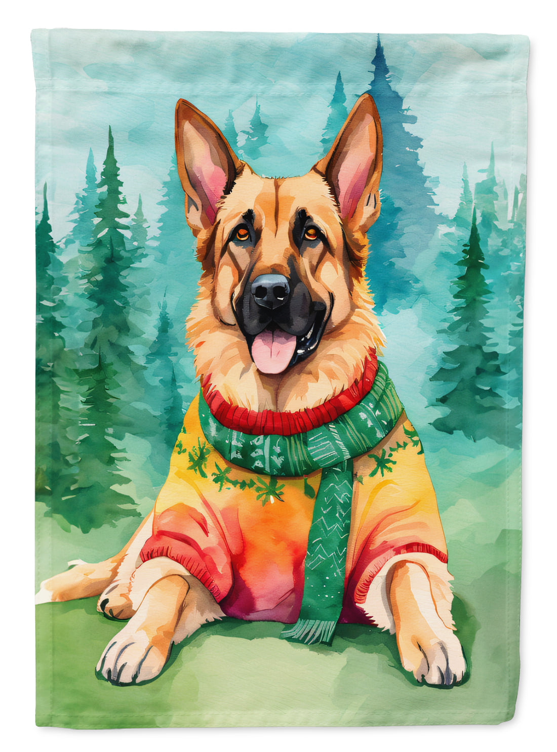 Buy this German Shepherd Christmas House Flag