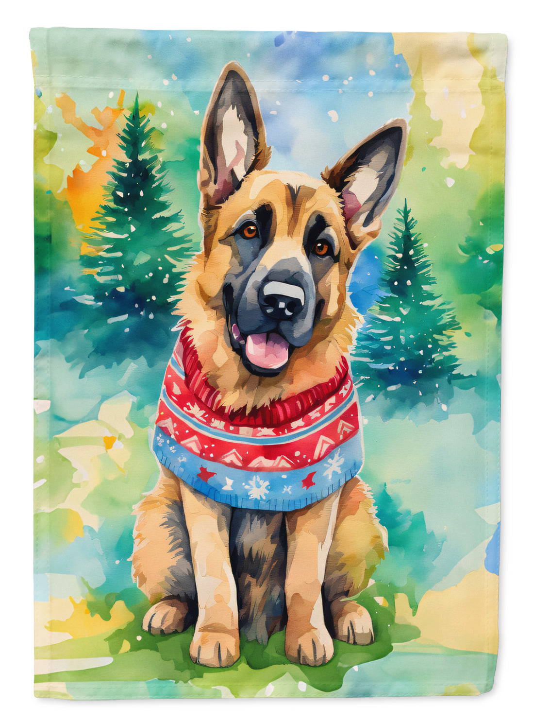 Buy this German Shepherd Christmas House Flag