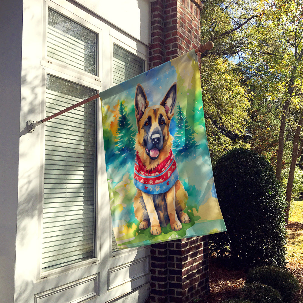 Buy this German Shepherd Christmas House Flag