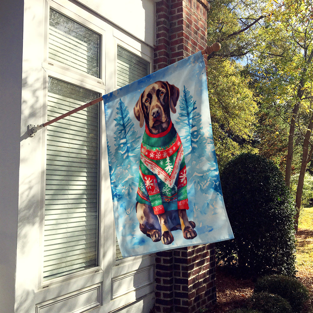 German Shorthaired Pointer Christmas House Flag