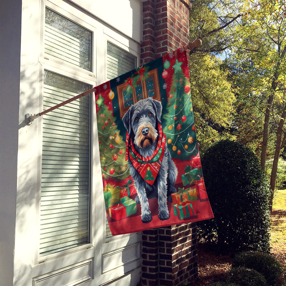 German Wirehaired Pointer Christmas House Flag