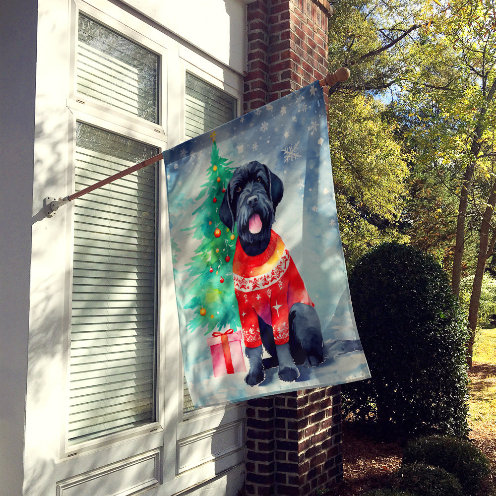 Giant Schnauzer Christmas House Flag