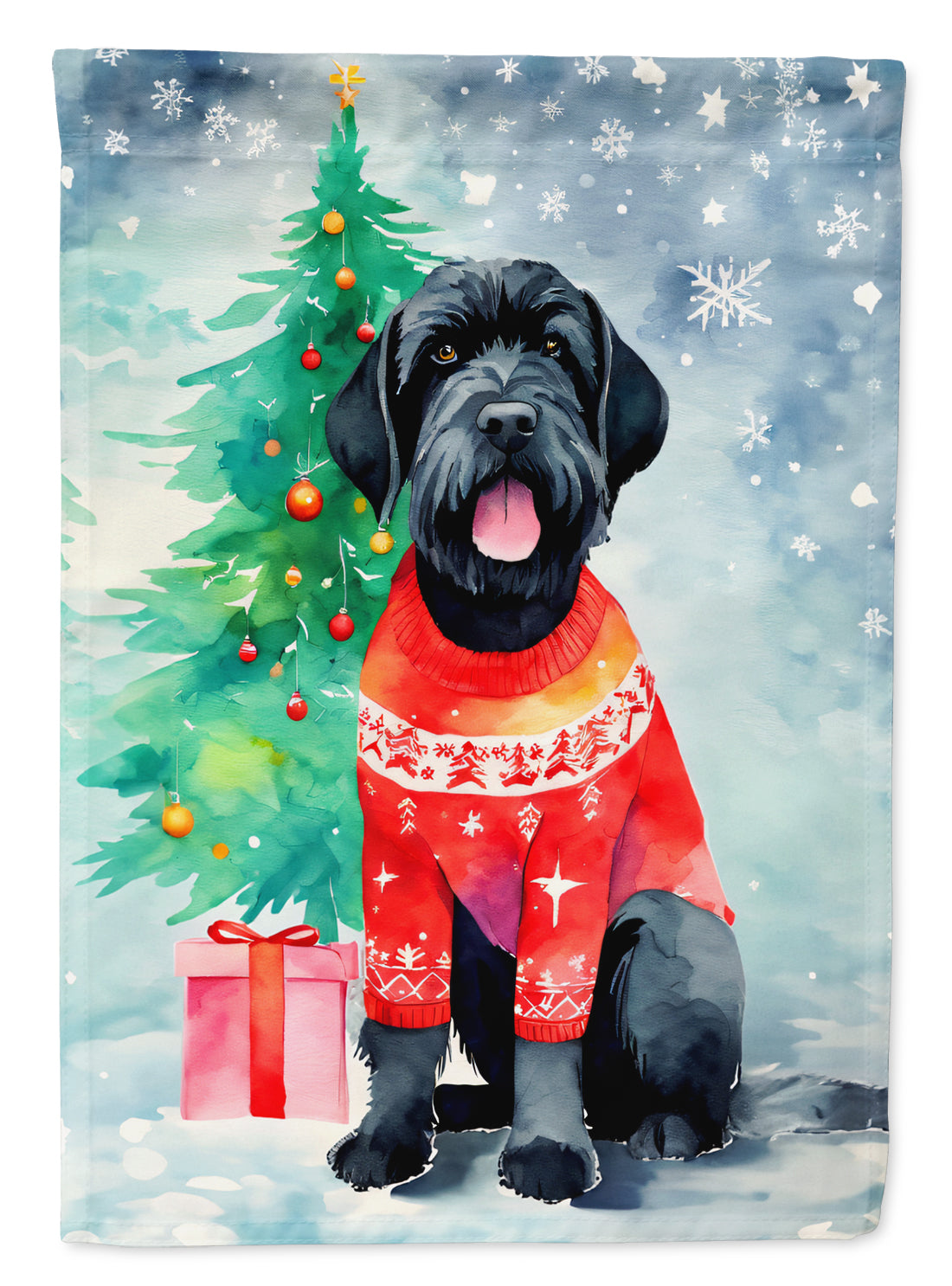 Buy this Giant Schnauzer Christmas House Flag