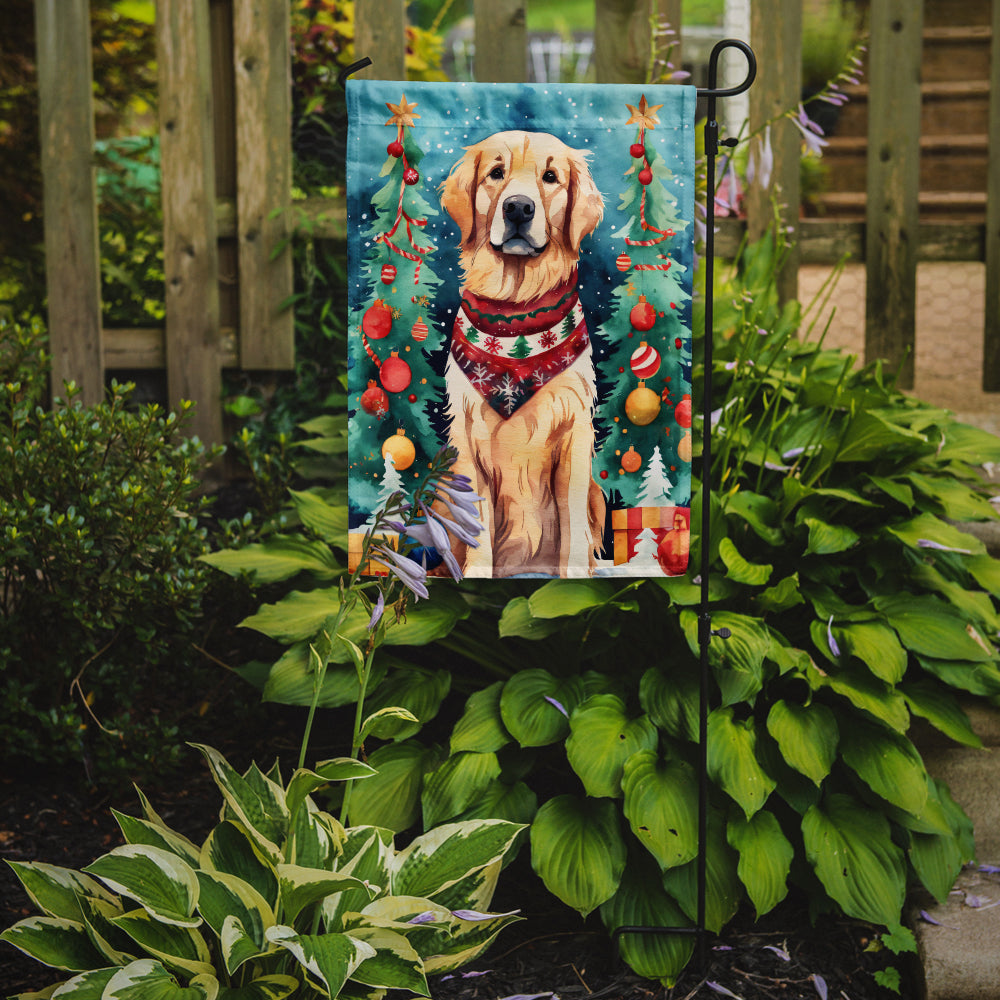 Golden Retriever Christmas Garden Flag