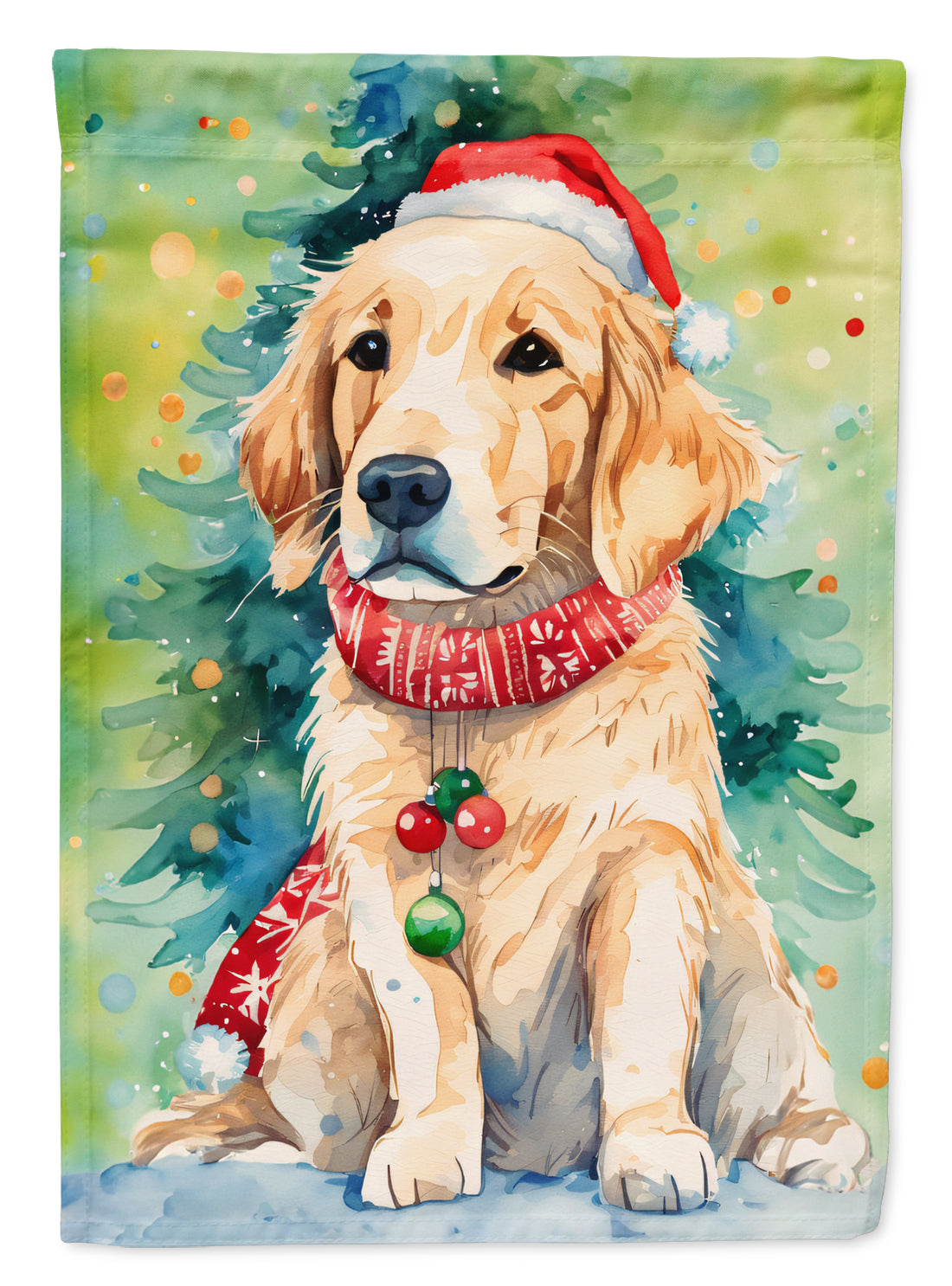 Buy this Golden Retriever Christmas House Flag