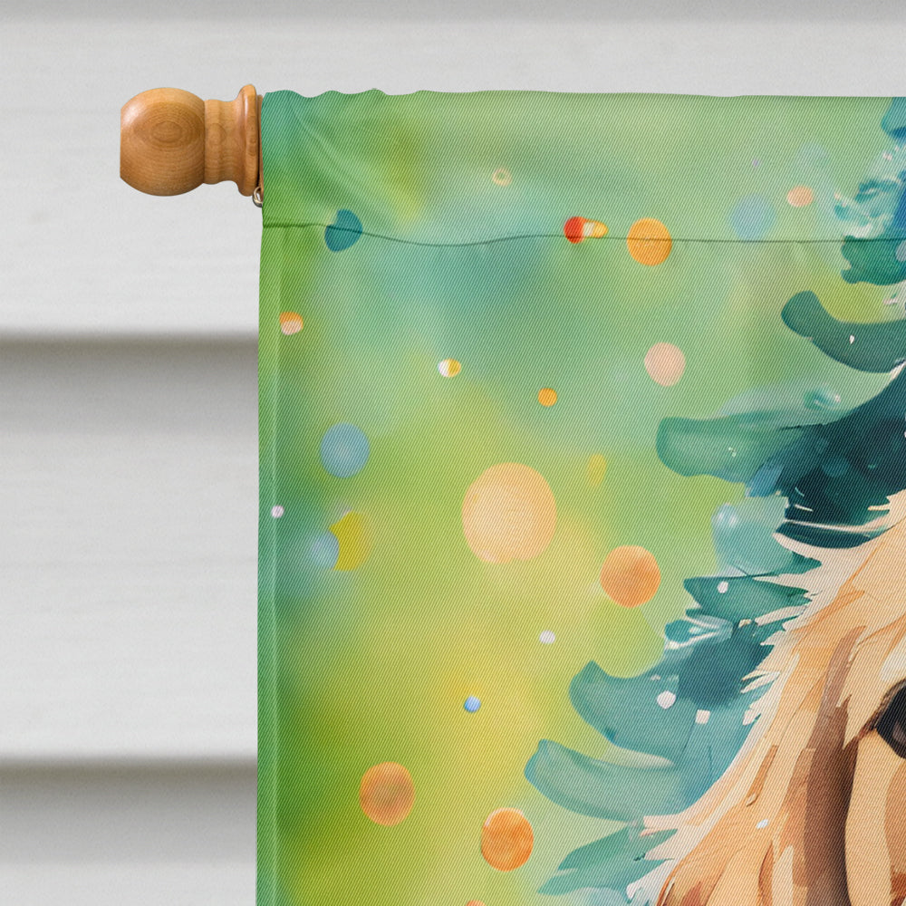 Golden Retriever Christmas House Flag