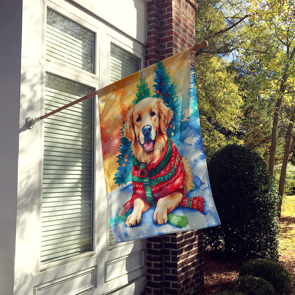 Buy this Golden Retriever Christmas House Flag