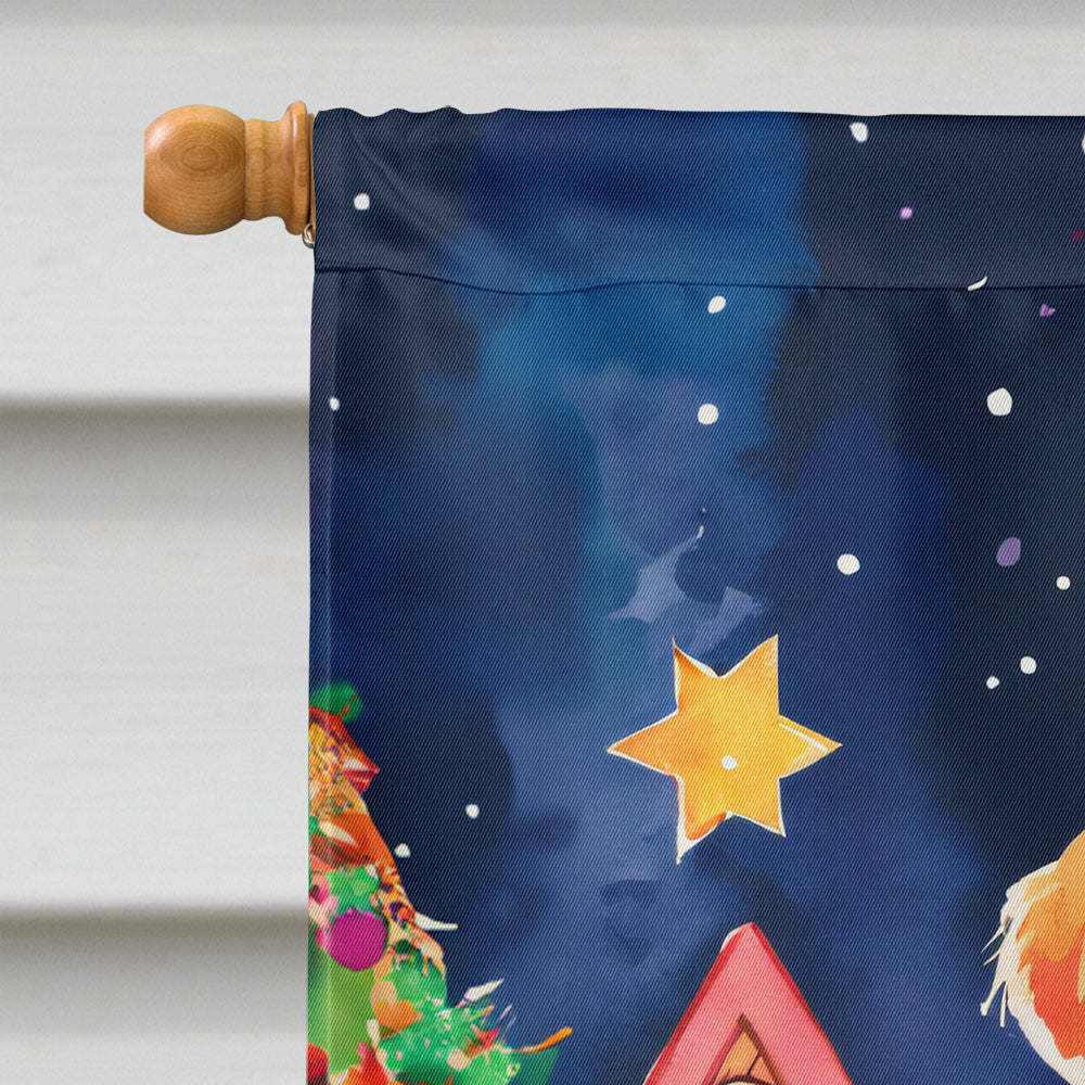 Golden Retriever Christmas House Flag