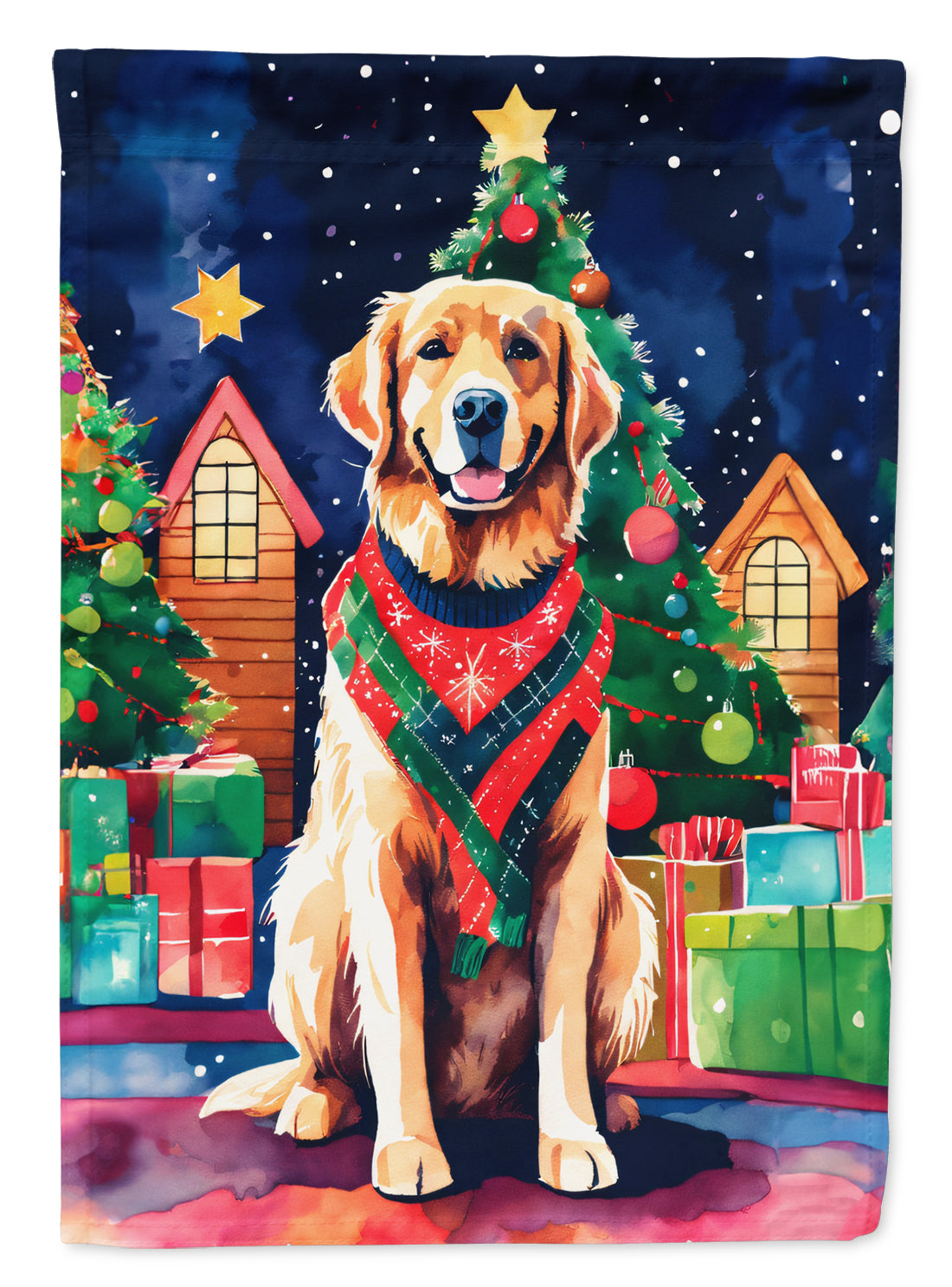 Buy this Golden Retriever Christmas Garden Flag