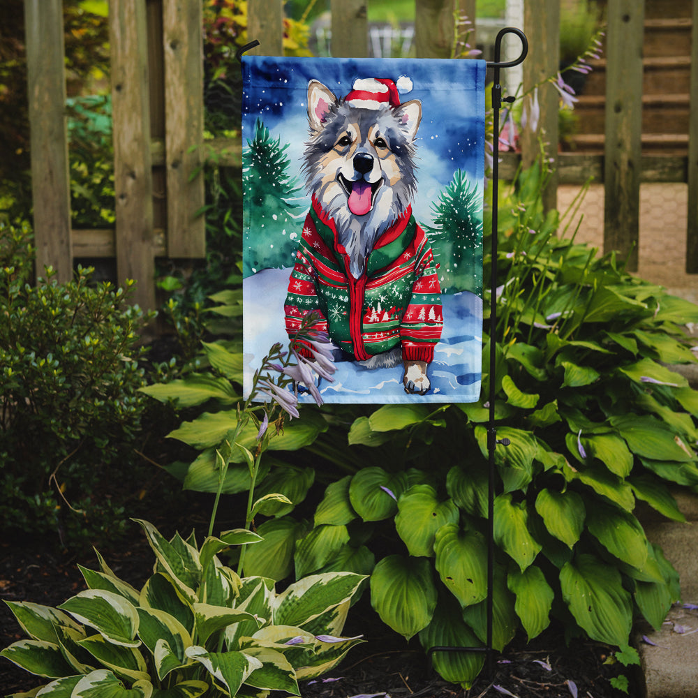 Buy this Keeshond Christmas Garden Flag