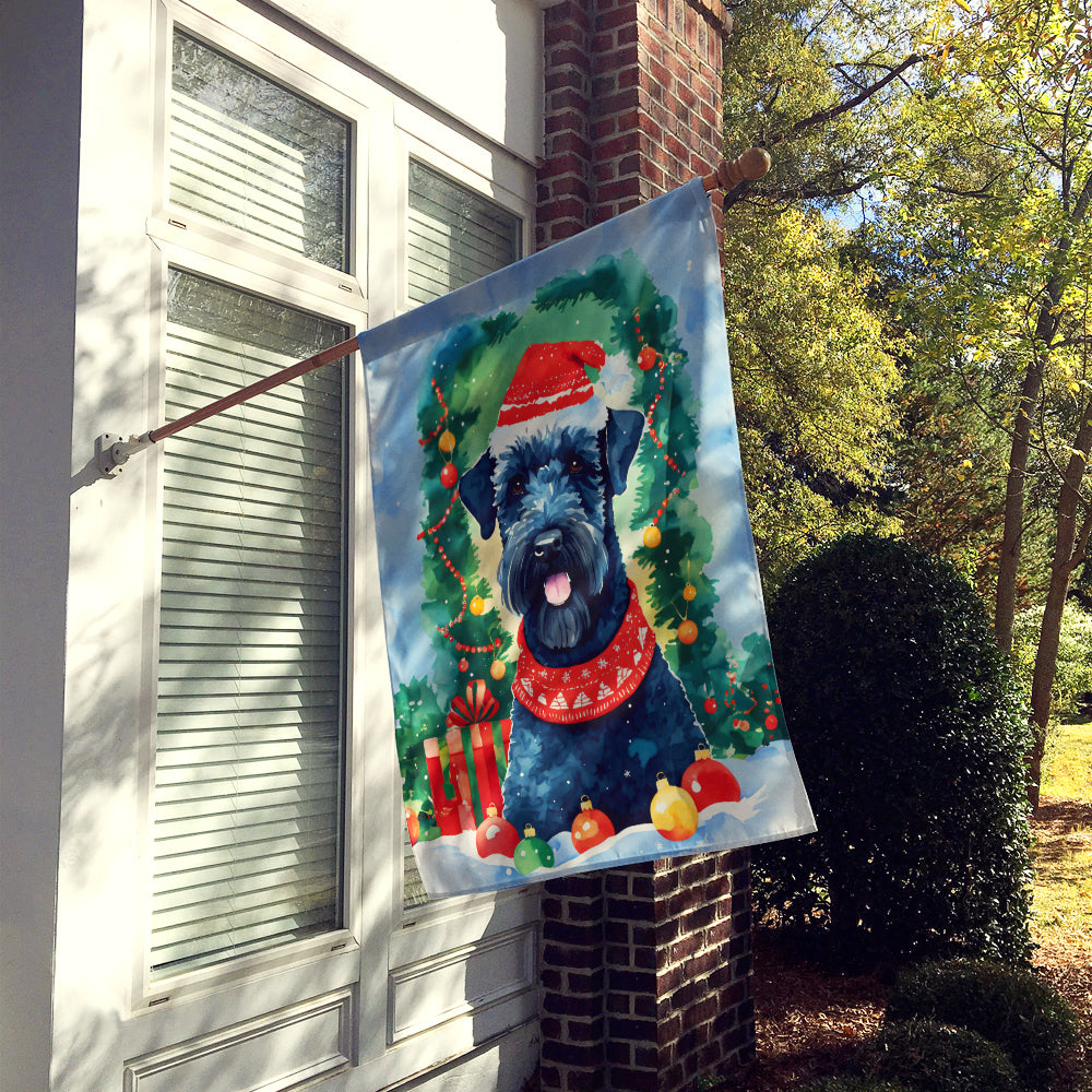 Buy this Kerry Blue Terrier Christmas House Flag