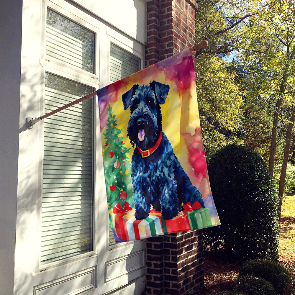 Buy this Kerry Blue Terrier Christmas House Flag