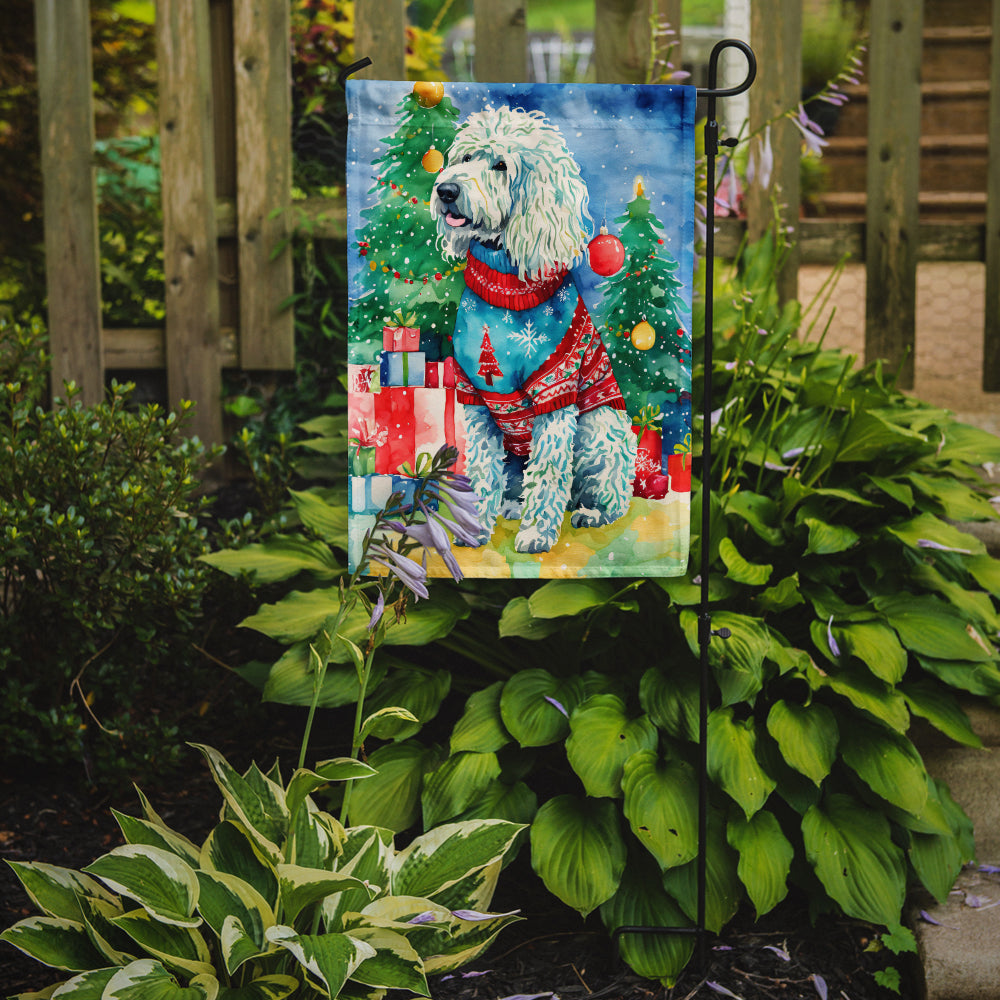 Buy this Komondor Christmas Garden Flag