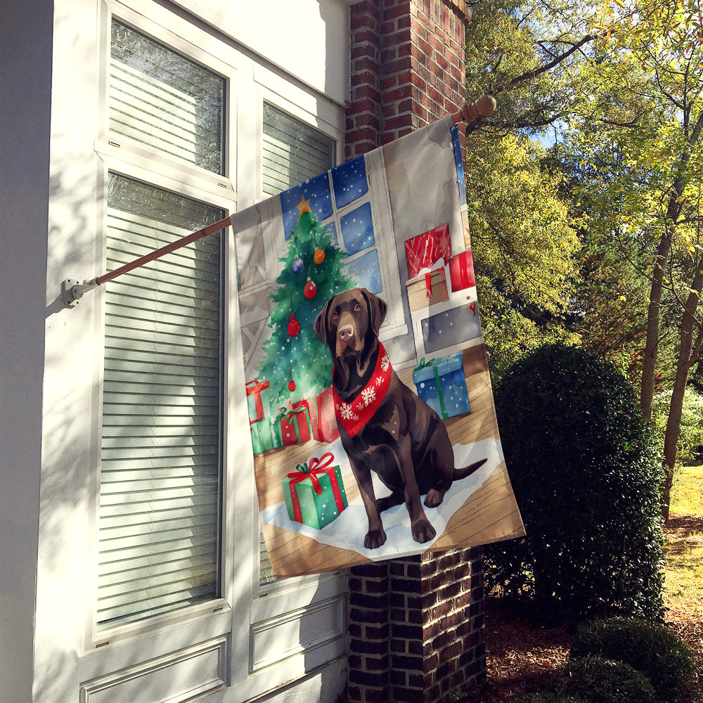 Buy this Chocolate Labrador Retriever Christmas House Flag