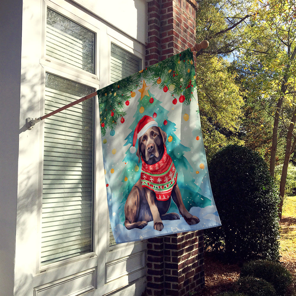 Buy this Chocolate Labrador Retriever Christmas House Flag