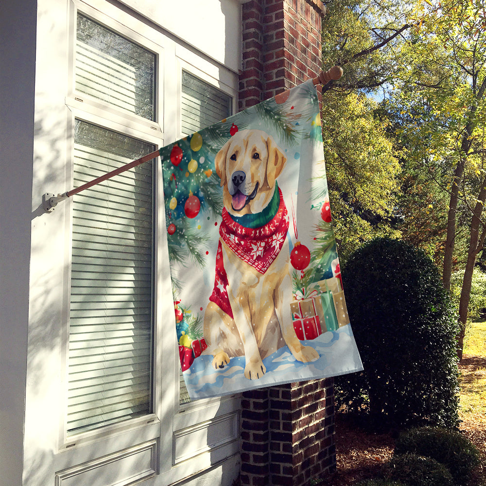 Buy this Yellow Labrador Retriever Christmas House Flag