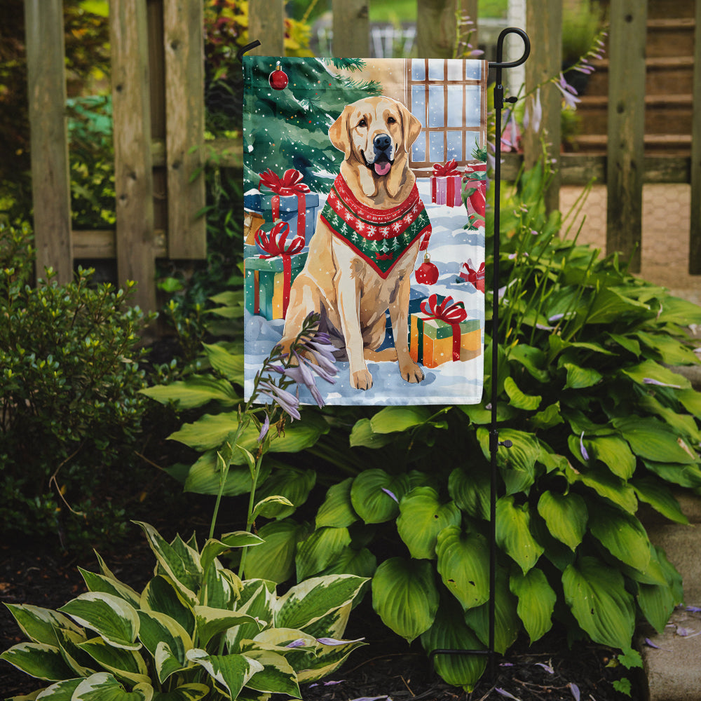 Yellow Labrador Retriever Christmas Garden Flag