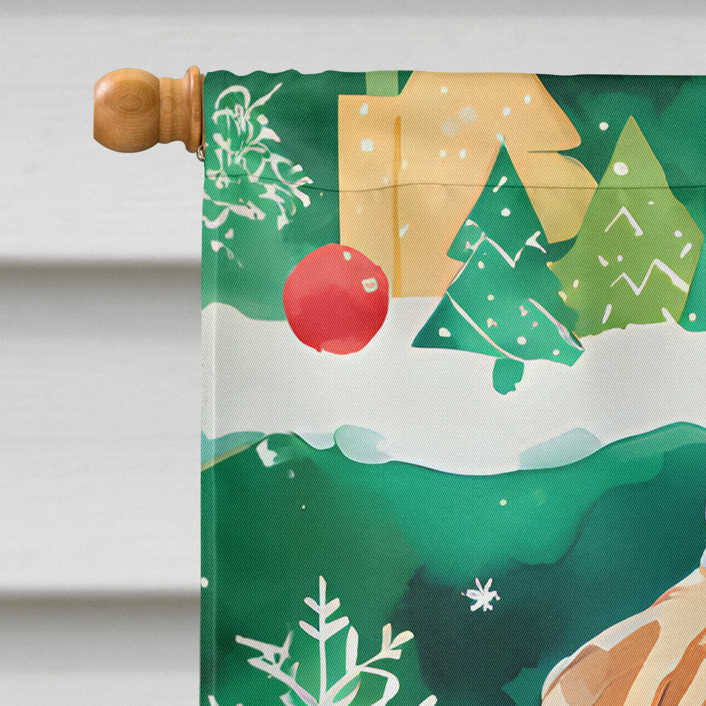 Yellow Labrador Retriever Christmas House Flag