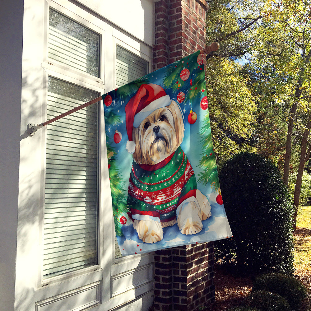 Buy this Lhasa Apso Christmas House Flag