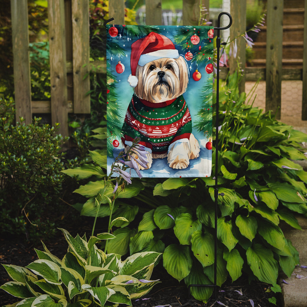 Buy this Lhasa Apso Christmas Garden Flag