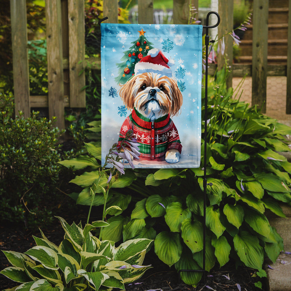 Buy this Lhasa Apso Christmas Garden Flag