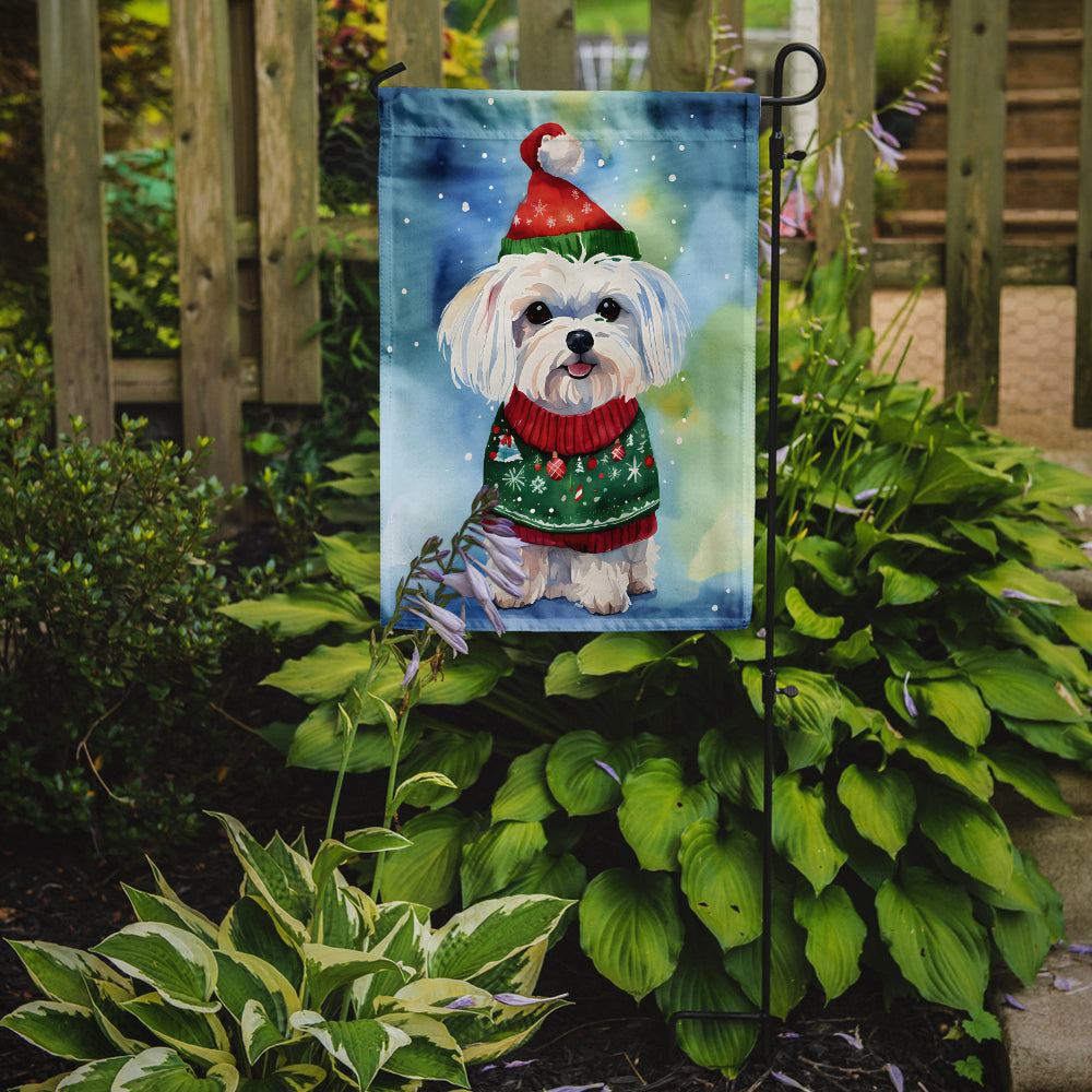 Maltese Christmas Garden Flag