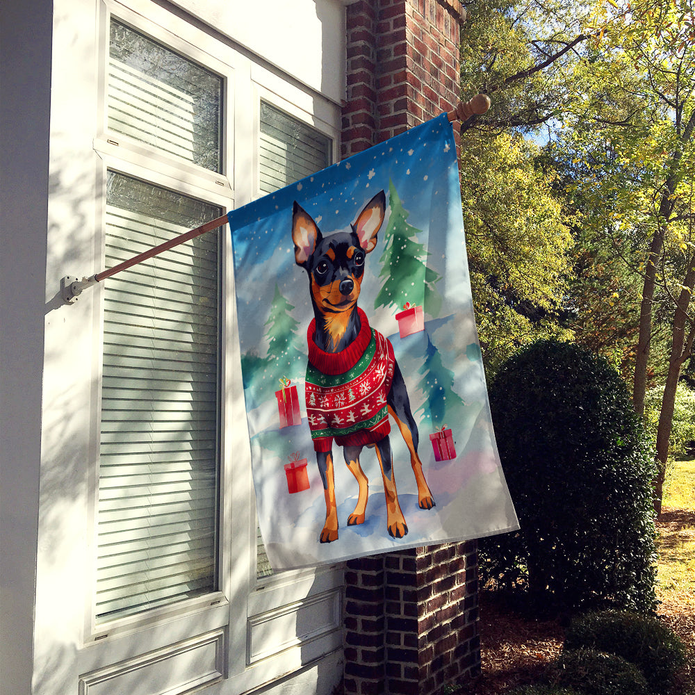 Buy this Miniature Pinscher Christmas House Flag