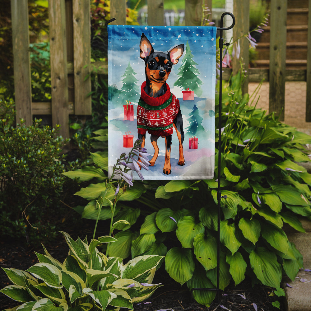 Buy this Miniature Pinscher Christmas Garden Flag