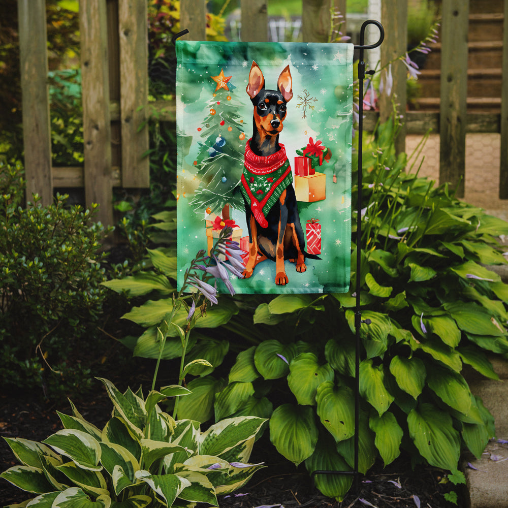 Buy this Miniature Pinscher Christmas Garden Flag