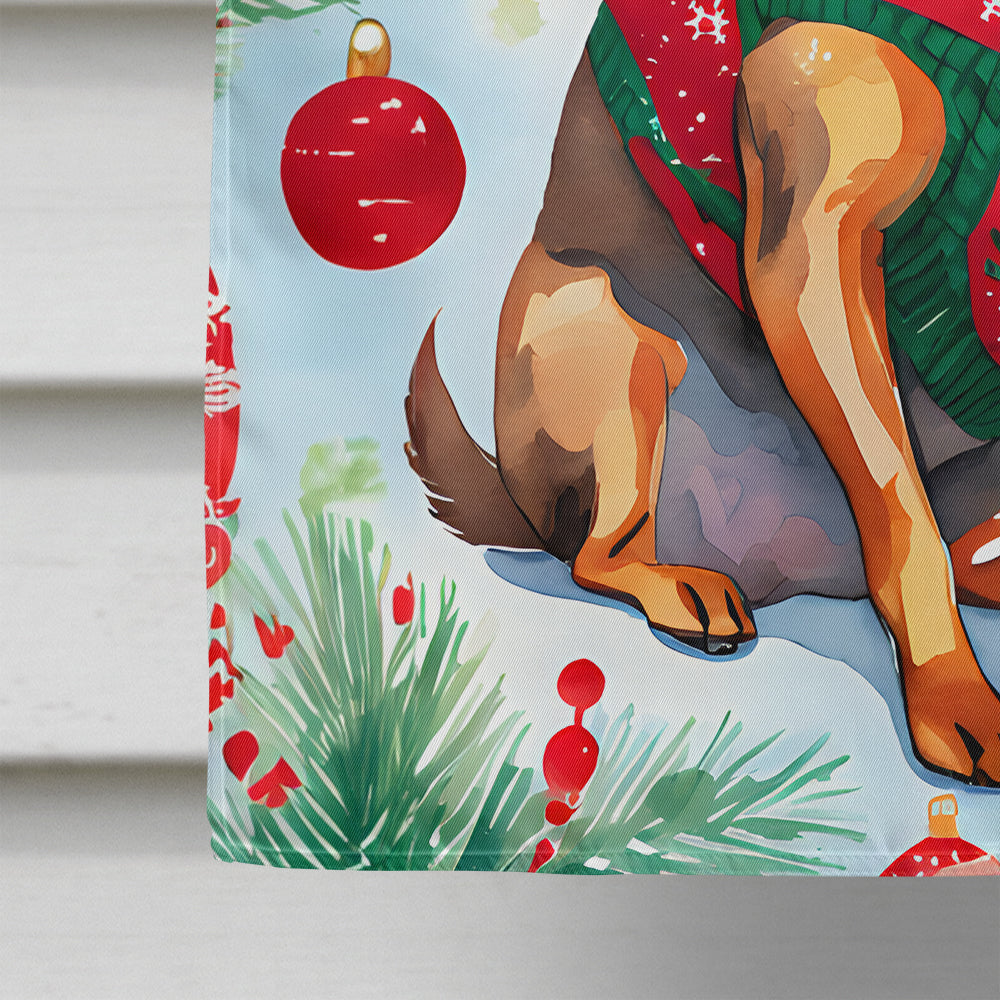 Miniature Pinscher Christmas House Flag