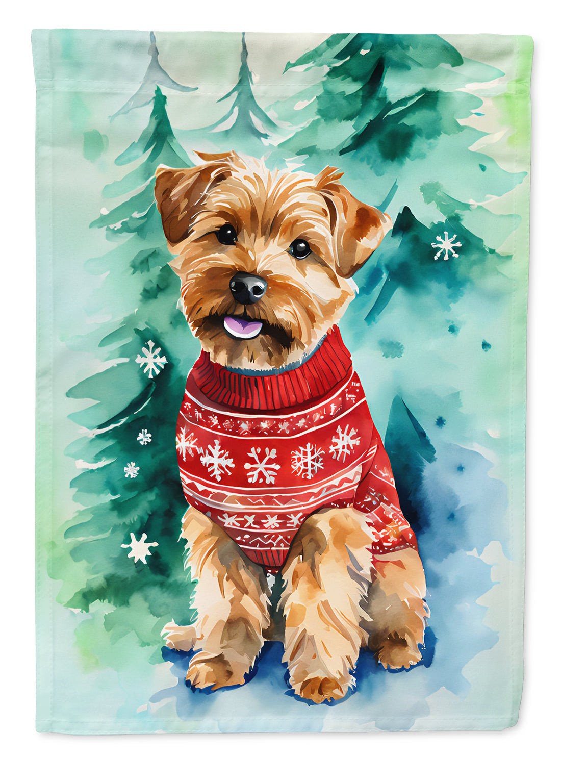 Buy this Norfolk Terrier Christmas House Flag