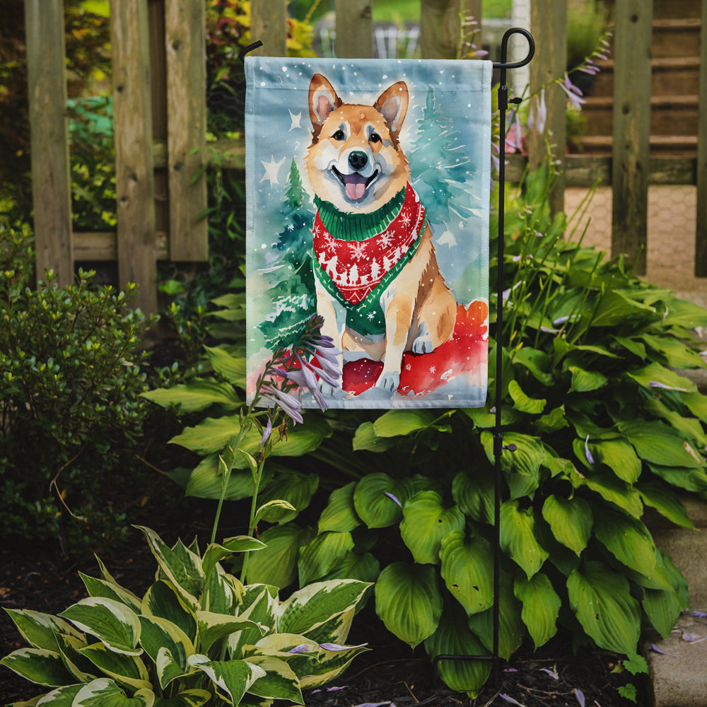 Buy this Norwegian Buhund Christmas Garden Flag